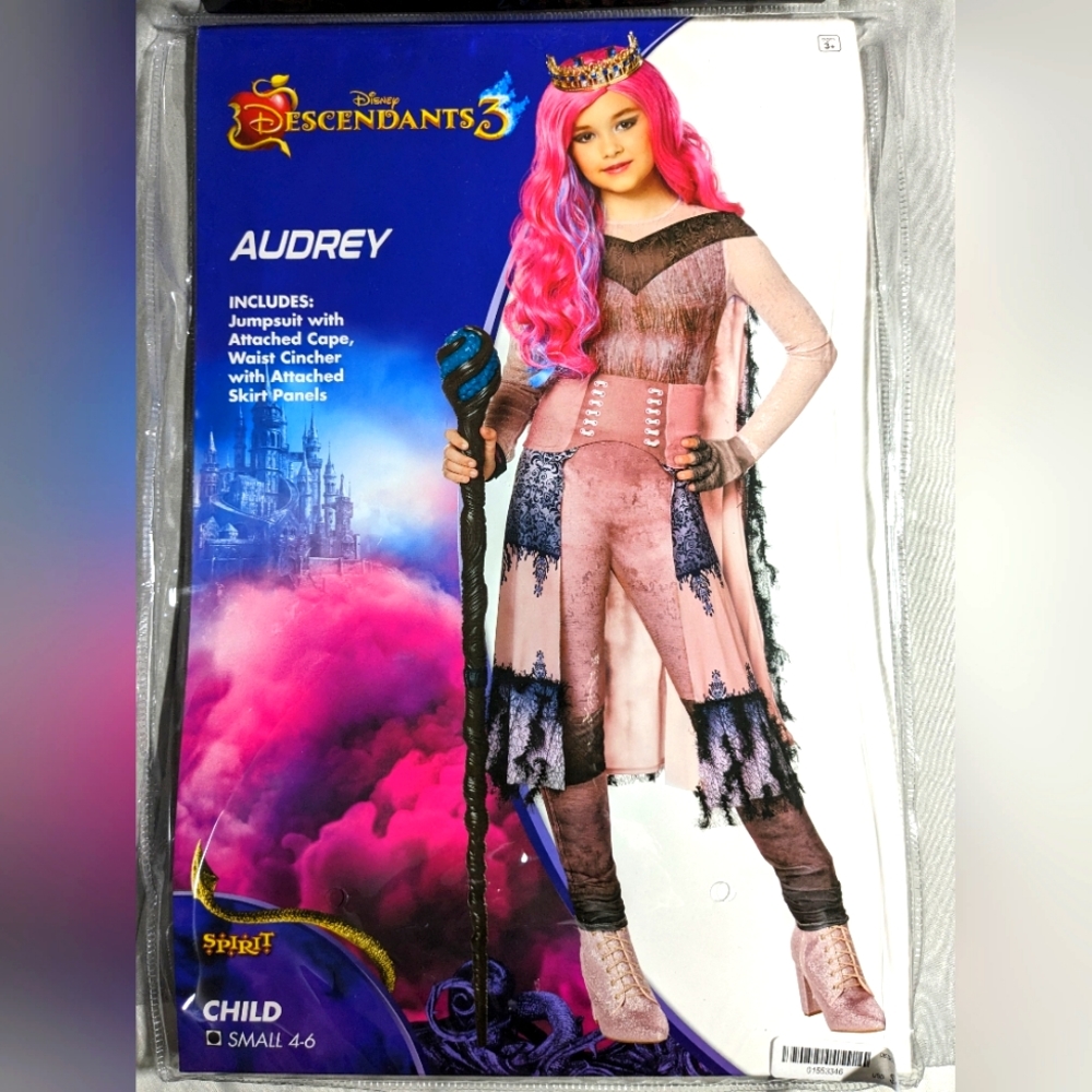 Disney Descendents 3, Audrey Kids Costume, Size Small & Audrey Deluxe Gloves